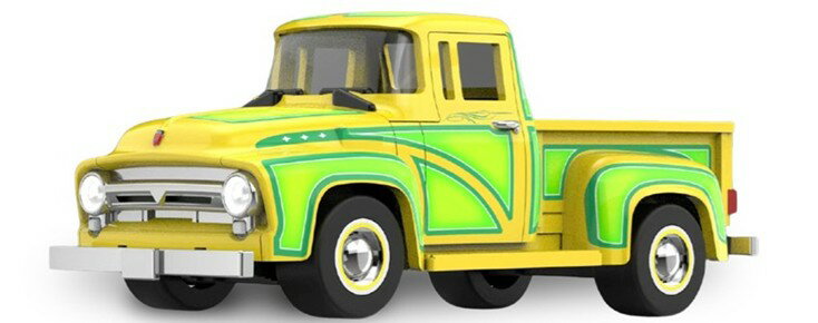 GreenLight 1/64 Lowriders - 1954 Ford F-100 - Bright Yellow - Sergio Rocha Collaboration 【30596】 (ミニカー)