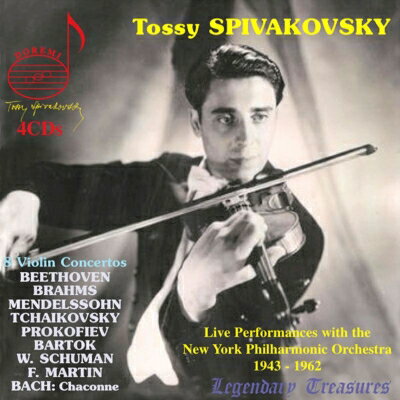 【輸入盤】トッシー・スピヴァコフスキー／ヴァイオリン協奏曲ライヴ集＋『シャコンヌ』（4CD）