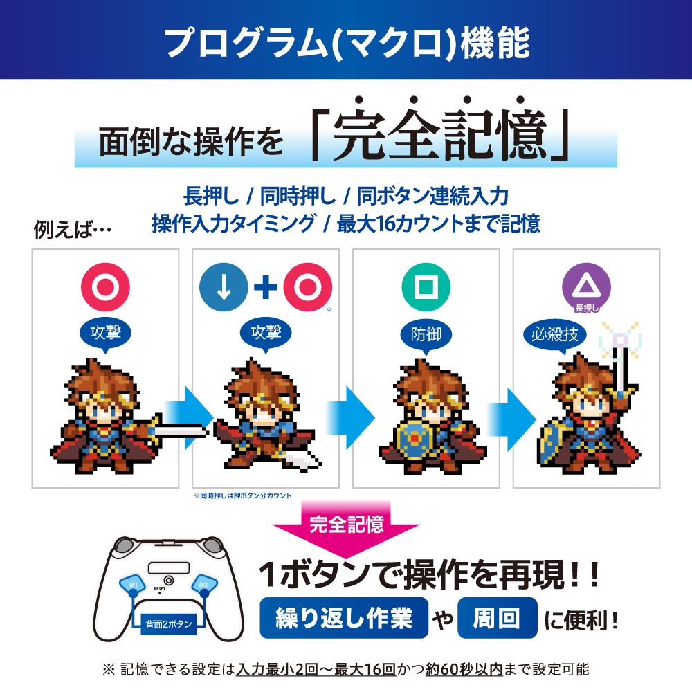 PS4／PC用 ゲーミングマクロコントローラー ブラック