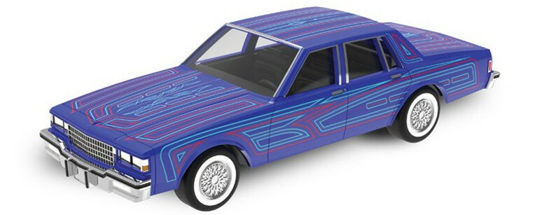 GreenLight 1/64 Lowriders - 1986 Chevrolet Caprice - Electric Blue - Sergio Rocha Collaboration 【30598】 (ミニカー)