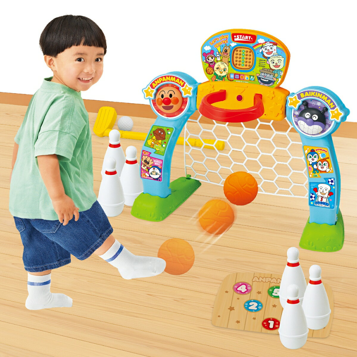 アンパンマン チャレンジ!能力アップ!スポーツデラックス4in1セット