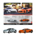 ホットウィール(Hot Wheels) プレミアム 2パック アストンマーティン DB10 / ジャガー C-X75 乗り物おもちゃ ミニカー 3歳から マルチ JBL04