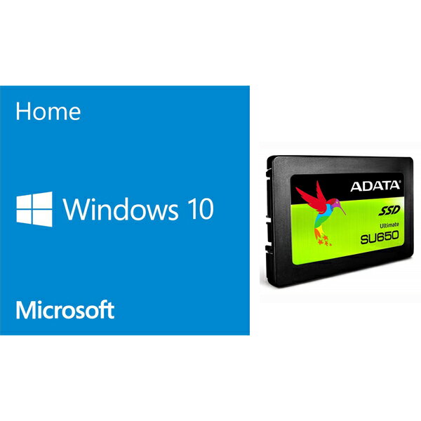 【ポイント5倍】DSP Windows 10 home 64Bit J + 2.5インチSSD120GB セット