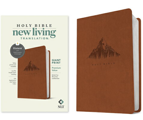 NLT Giant Print Premium Value Bible, Filament Enabled (Leatherlike, British Tan Mountain) NLT GP PREMIUM VALUE BIBLE FIL [ New Living Translation ]