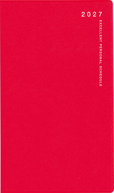 2027年 手帳 1月始まり No.263 リベルデュオ 3 [クラッシーレッド]高橋書店 手帳判 マンスリー