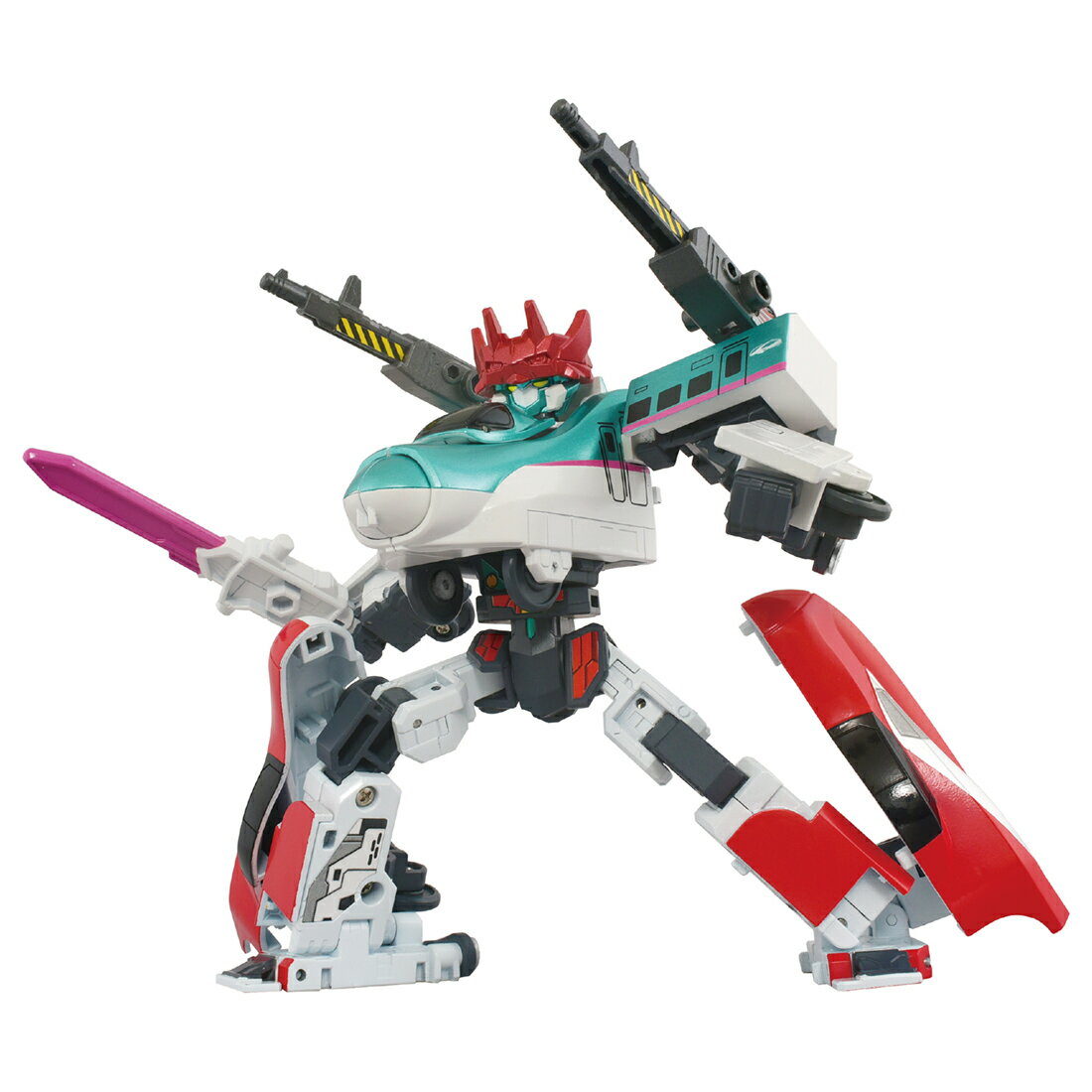 テレビアニメ「新幹線変形ロボ シンカリオン」から「SGX01 シンカリオン E5はやぶさ」と「SGX02 シンカリオン E6こまち」が入った、すぐにリンク合体が楽しめるスペシャルセットが登場！■シンカリオンに変形！　2両編成の新幹線からロボットに変形！■カッコイイ！ポージングが可能！　進化した可動域により、劇中さながらのポージングやアクション再現が可能に！■シンカリオン同士が合体！　シンカリオン2体が合体する「リンク合体」が可能！　「シンカリオン E5＋E6」「シンカリオン E6＋E5」の2パターンのリンク合体が楽しめる！【対象年齢】：3才〜