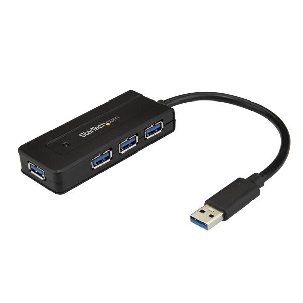 4ポートUSB 3.0ハブ 充電ポート付きミニハブ ACアダプタ付属