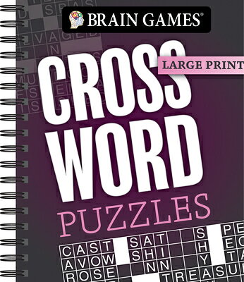 Brain Games - Large Print: Crossword Puzzles (Dark Gray) BRAIN GAMES - LP CROSSWORD PUZ （Brain Games Large Print） 
