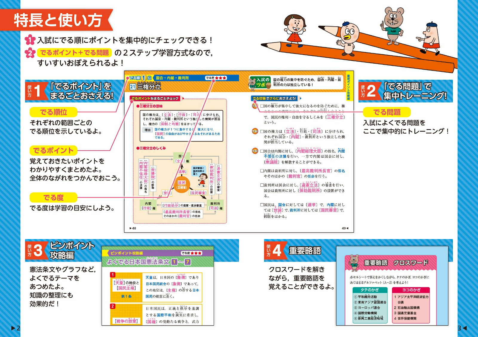 中学入試でる順ポケでる社会 政治・国際 [ 旺...の紹介画像2
