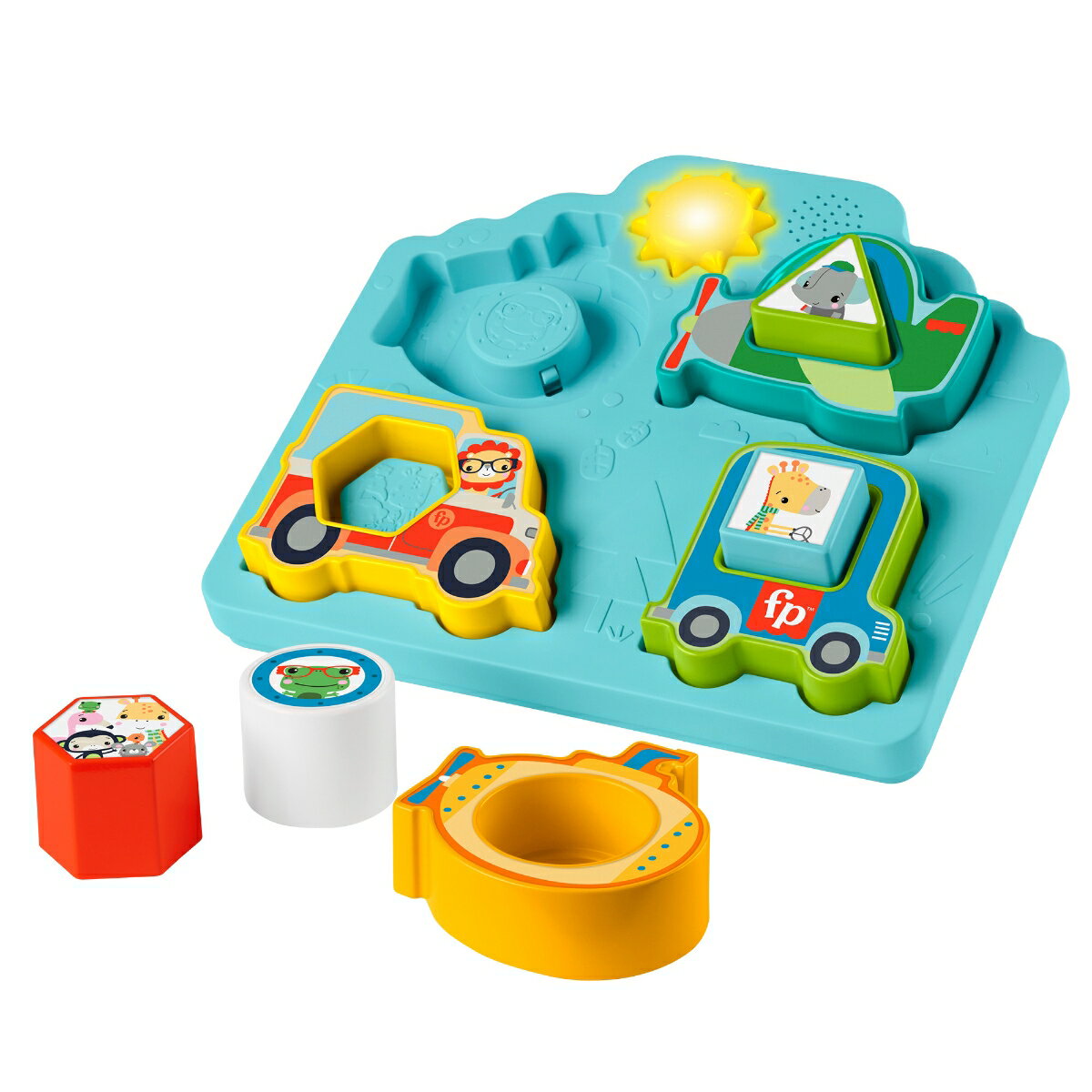 フィッシャープライス(fisher price) ぴかぴか光る 絵あわせ 知育パズル 赤ちゃん・幼児おもちゃ 知育・学習玩具 はめこみ・形合わせ 9ヵ月から マルチ HRP31