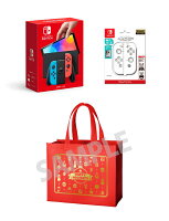 【楽天ブックス限定特典】【クリスマスギフトセット】Nintendo Switch（有機ELモデル） Joy-Con(L) ネオンブルー/(R) ネオンレッド + Joy-Con TPU COVER for Nintendo Switch クリア(オリジナルギフトバッグ)