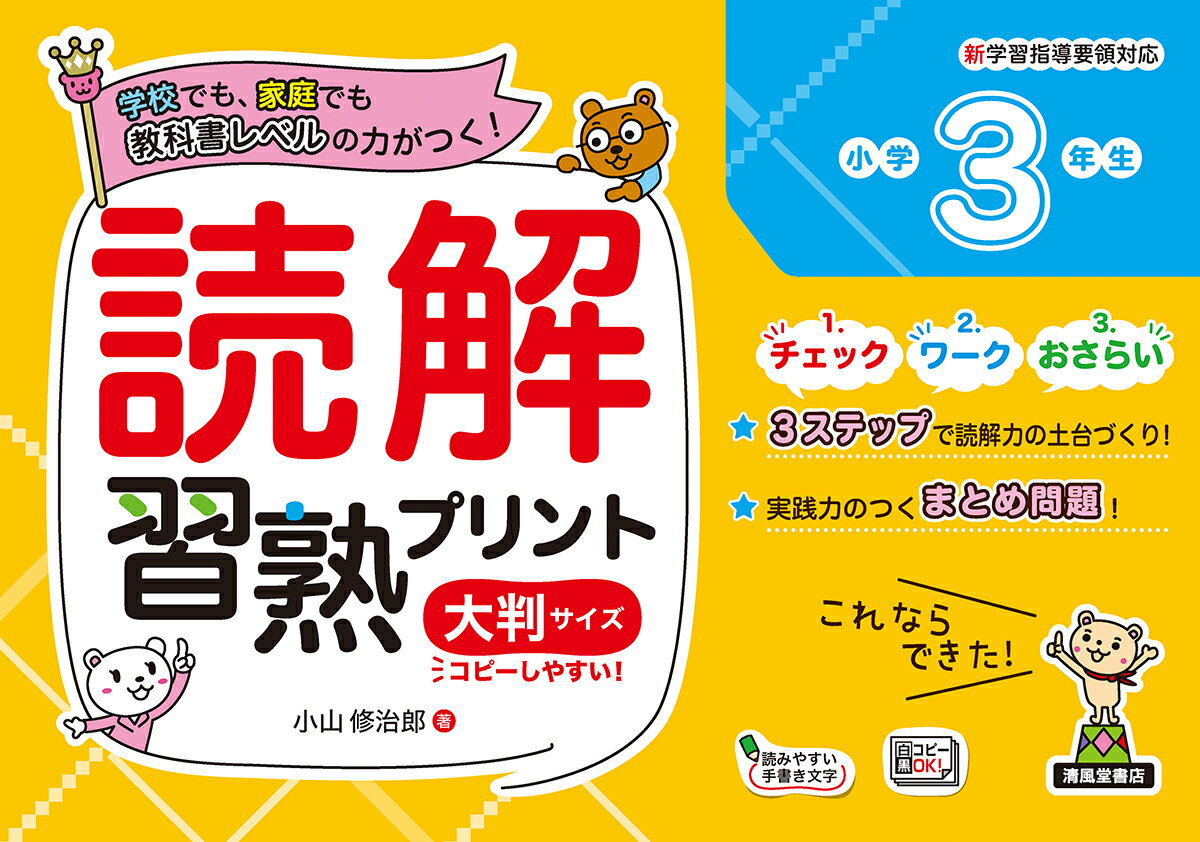 読解習熟プリント 小学3年生 大判サイズ