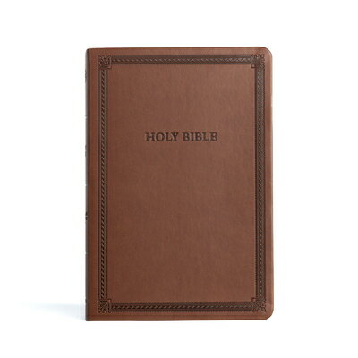 CSB Large Print Thinline Bible, Value Edition, Brown Leathertouch CSB LP THINLINE BIBLE BROWN LE 
