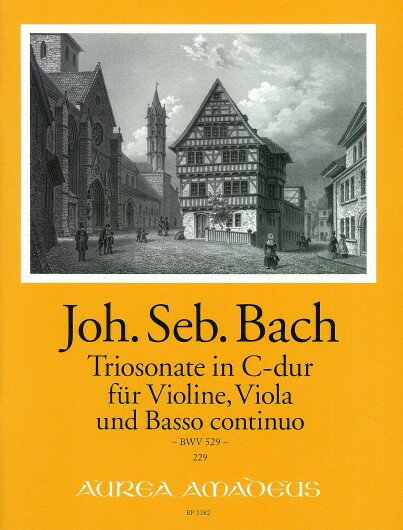 【輸入楽譜】バッハ, Johann Sebastian: トリオ・ソナタ ハ長調 BWV 529(バイオリンとビオラと通奏低音): スコアとパート譜セット