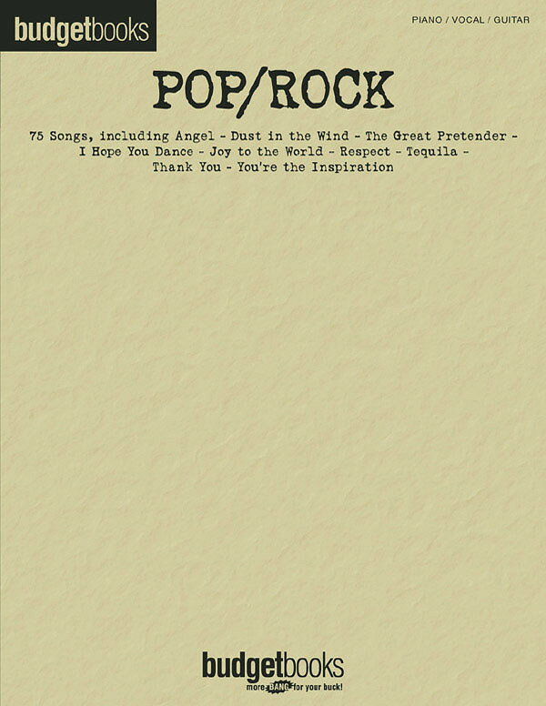【輸入楽譜】POP/ROCK:BUDGET BOOKS
