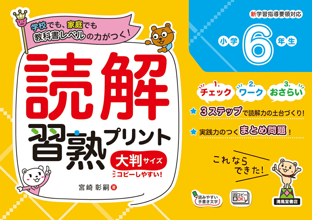 読解習熟プリント 小学6年生 大判サイズ