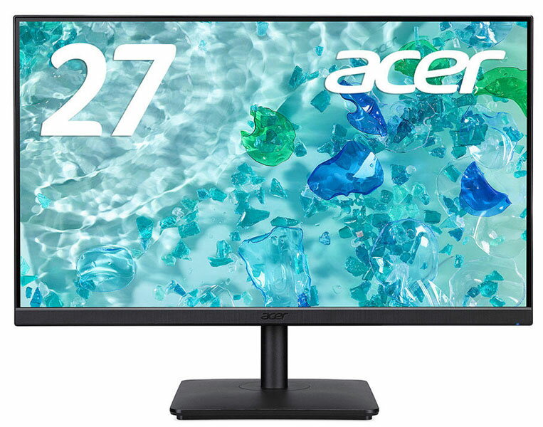 SDGs推進 (27型/2560×1440/HDMI 2.0×2、DisplayPort v1.2/ブラック/2W+2Wスピーカー/ゼロフレーム/IPS/非光沢/HDMI・DPケーブル付/3年保証/環境配慮モデル)