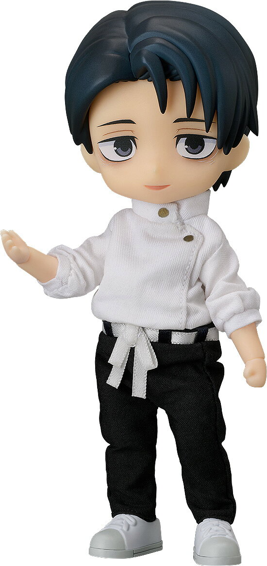 大人気アニメ『呪術廻戦』より、「乙骨憂太」がねんどろいどどーる化！
ねんどろいどどーるは、頭部サイズはねんどろいど、体のサイズは布のお洋服も着せやすい大きさの、豊富な可動が楽しめる動かして楽しい手のひらサイズのアクションフィギュアです。
細部まで再現された衣装をまとった「乙骨憂太」を是非お手元にお迎えください。

※肌の色味はキャラクターのオリジナルカラーを採用しています。

【セット内容】
フィギュア本体
トップス
ズボン
靴（靴裏マグネット付）
交換用手首一式
専用台座（足裏マグネット対応）

※トルソーは付属いたしません。
※掲載の写真はサンプル品を撮影しています。
実際の商品とは一部仕様等異なる場合があります。
※商品の塗装は彩色工程が手作業になるため、商品個々に多少の差異があります。
予めご了承ください。
※製品は自立しません。
付属の台座や支柱を使用してください。
※長時間着せ付けていると、素体に色移りが発生する場合がございます。ご注意ください。
※お持ちのねんどろいどどーる、おようふくのデザインによっては正しく着せ替えられない場合がございます。ご了承ください。

【付属品】
専用台座

&copy;芥見下々／集英社・呪術廻戦製作委員会

・ホビー系商品についての諸注意
メーカー都合により発売の大幅な延期が発生する可能性がございます。
予約商品についてはメーカーから順次入荷次第の発送となります。メーカー公表の発売日とは異なる場合がございますのでご了承ください。【対象年齢】：【商品サイズ (cm)】(高さ）：14