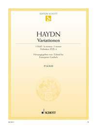 【輸入楽譜】ハイドン, Franz Joseph: 変奏曲 ヘ短調 Hob.XVII/6