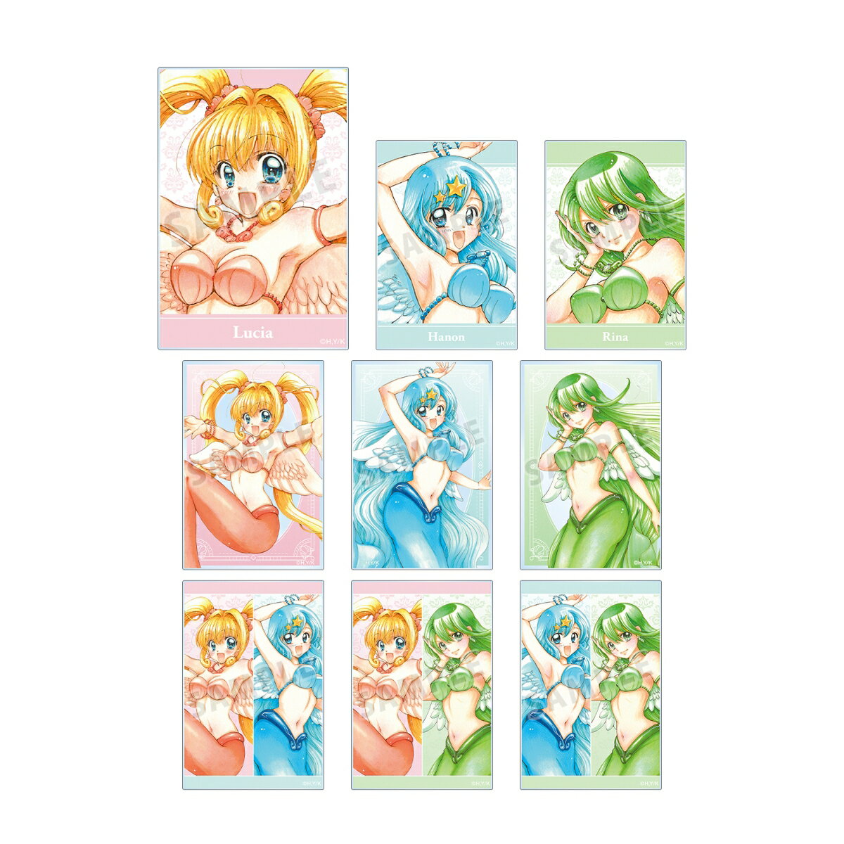 ぴちぴちピッチ花森ぴんく先生 描き下ろし 羽を纏ったマーメイドver. トレーディングアクリルカード(BOX＝9入)