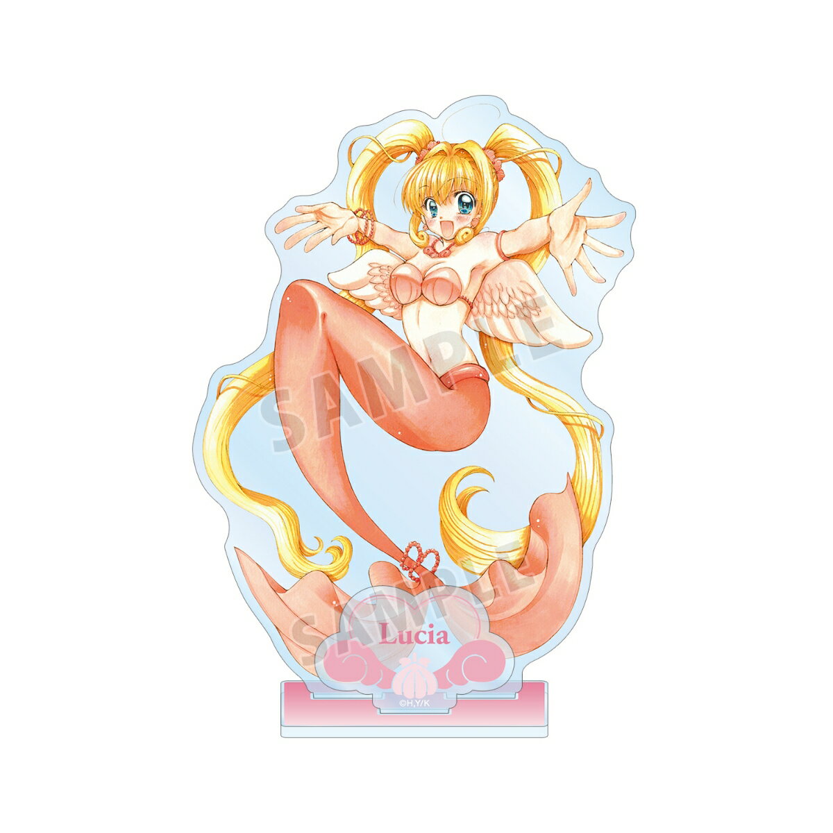 ぴちぴちピッチ花森ぴんく先生 描き下ろし 七海 るちあ 羽を纏ったマーメイドver. パーツ付きBIGアクリルスタンド