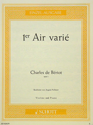 【輸入楽譜】ド・ベリオ, Charles-Auguste: エア・ヴァリエ ニ短調 Op.1 (バイオリンとピアノ)/Pollitzer編曲