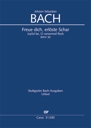 【輸入楽譜】バッハ, Johann Sebastian: カンタータ 第30番「喜べ、救われし群れよ」 BWV 30/原典版/Doht編: 管弦打楽器パート譜セット(4/4/3/4,オルガンパート)