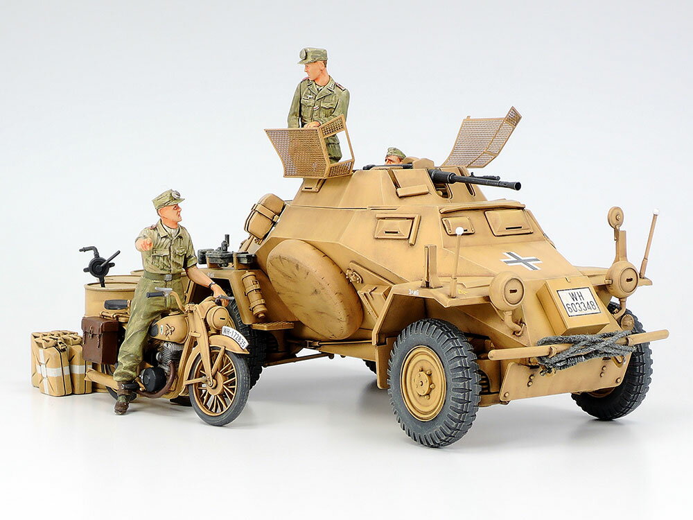 タミヤ 1/35 ミリタリーミニチュアシリーズ ドイツ4輪装甲偵察車 Sd.Kfz.222 “北アフリカ戦線” 【35286】 (プラモデル)