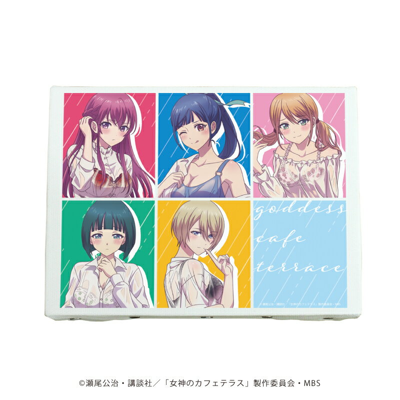 キャンバスアート「TVアニメ『女神のカフェテラス』」01/突然の雨ver. コマ割りデザイン(描き下ろしイラスト)【グッズ】