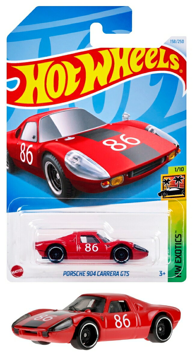 ホットウィール(Hot Wheels) ベーシックカー ポルシェ 904 カレラ GTS 乗り物おもちゃ ミニカー 3歳から レッド HYB76