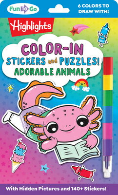 ŷ֥å㤨Color-In Stickers and Puzzles! Adorable Animals: Over 140 Kids Stickers for You to Color and Decorat COLOR-IN STICKERS & PUZZLES AD Highlights Fun to Go [ Highlights ]פβǤʤ1,267ߤˤʤޤ