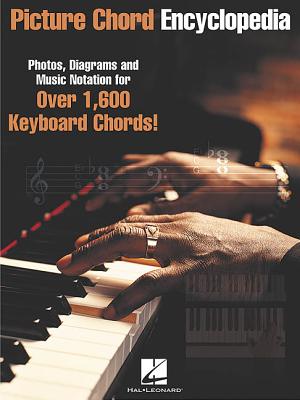 Weighing in with nearly 400 pages, the Picture Chord Encyclopedia is the most comprehensive keyboard resource ever! It includes easy-to-see photos, easy-to-read chord diagrams and treble and bass clef notation for over 1,600 keyboard chords, plus basic chord theory, a chord symbol chart, and more! Also available in a 6 inch. x 9 inch. Edition (00310978).