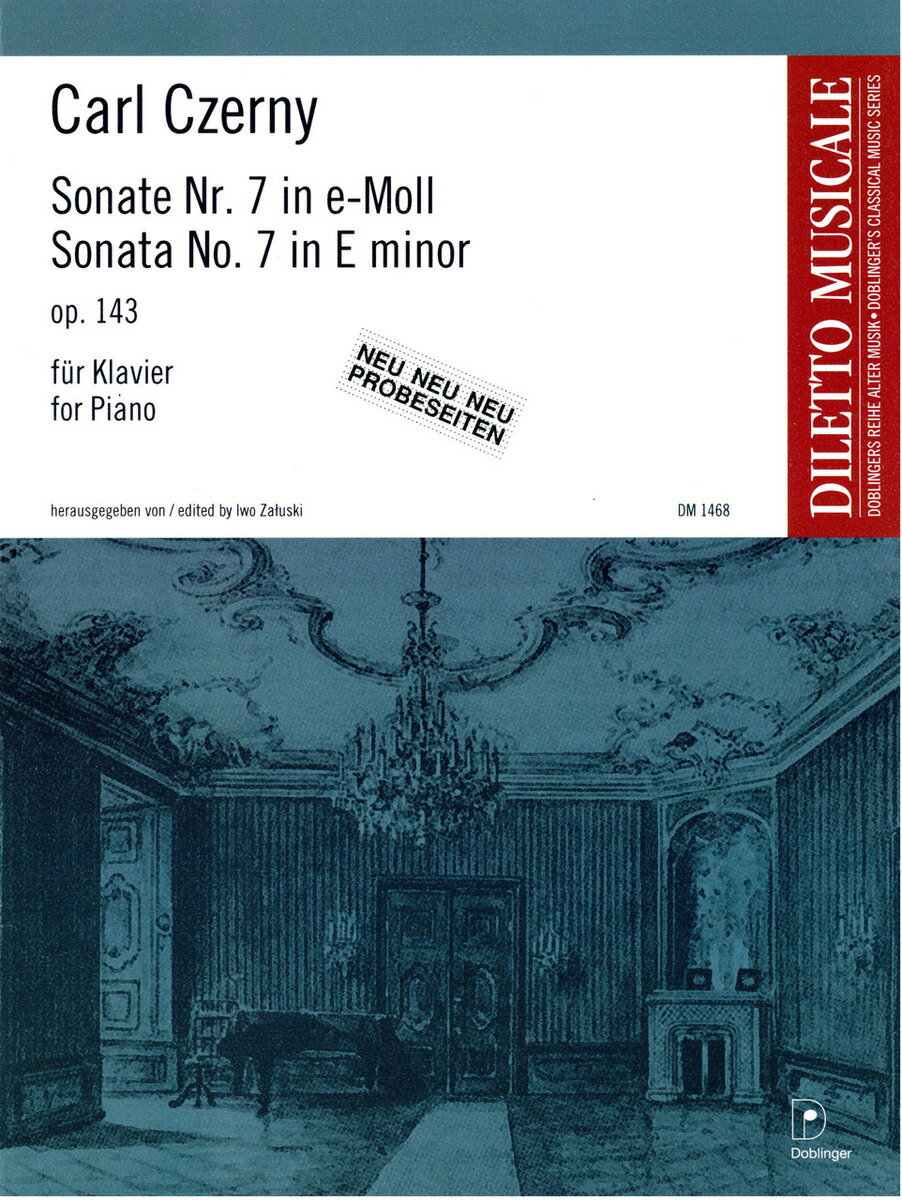 【輸入楽譜】チェルニー(ツェルニー), Carl: ピアノ・ソナタ 第7番 ホ短調 Op.143/Zaluski編