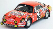 トロフュー 1/43 アルピーヌルノー A110 1973年 モンテカルロラリー 32位 #49 Alex Vineis/Oswald Peri 【RRfr95】 (ミニカー)