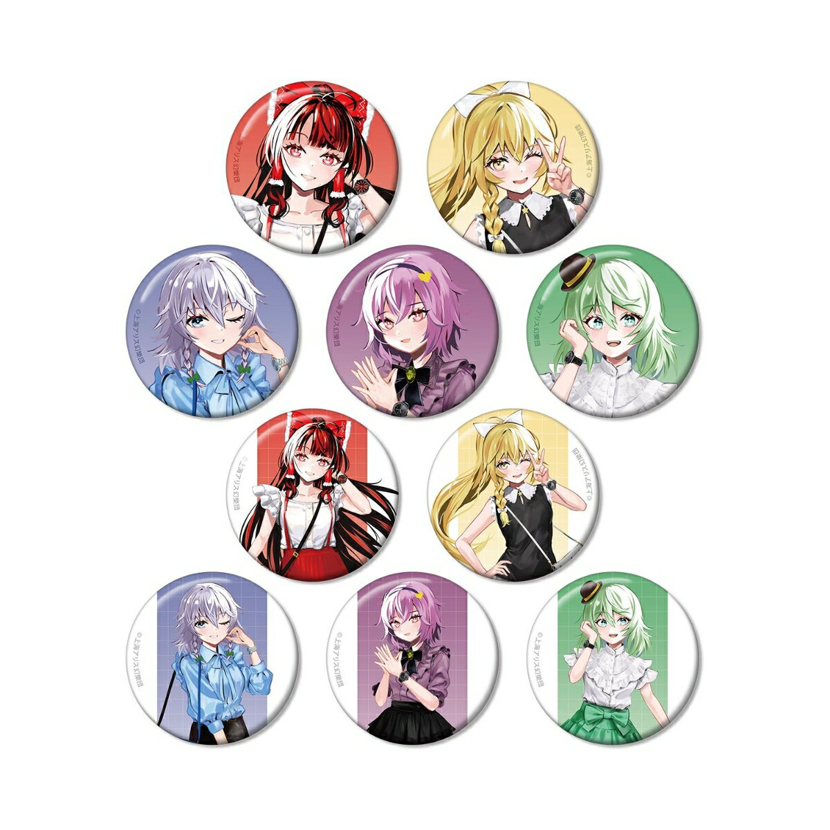 東方Project松本能人イラスト ウォッチコーデver. トレーディング缶バッジ(BOX＝10個)