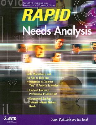Avoid the time-consuming needs analysis process and learn how to quickly analyze a performance problem. Use the dozens of tools, worksheets, and job aids included in this book to rapidly analyze a request for a performance solution and recommend the best method to meet your business needs. Case studies illustrate how companies have succeeded using the process.