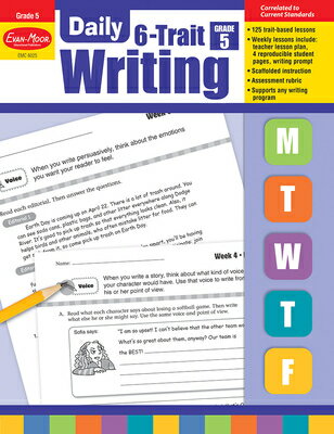 Provide your students with frequent, focused skills practice with this Reproducible Teacher's Edition. The reproducible format and additional teacher resources give you everything you need to help students master and retain basic skills. Give your fifth-graders the fun and focused writing practice they need to become to become strong and successful writers. The 125 engaging, 10- to 15-minute lessons support any writing program. 25 weeks of instruction cover trait-based writing skills.