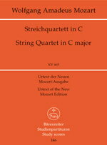 モーツァルト, Wolfgang Amadeus: 弦楽四重奏曲 第19番 ハ長調 KV 465/原典版/Fibscger編: スタディ・スコア 