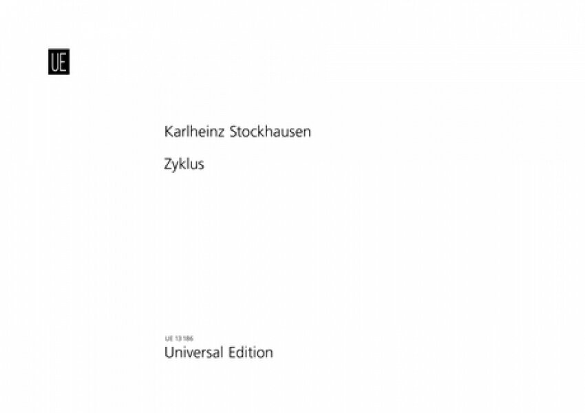 【輸入楽譜】シュトックハウゼン, Karlheinz: ツィクルス 作品番号 9