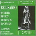 【輸入盤】Belisario: Masini / Teatro Colon, Zampieri, Bruson, Terranova, Toczyska