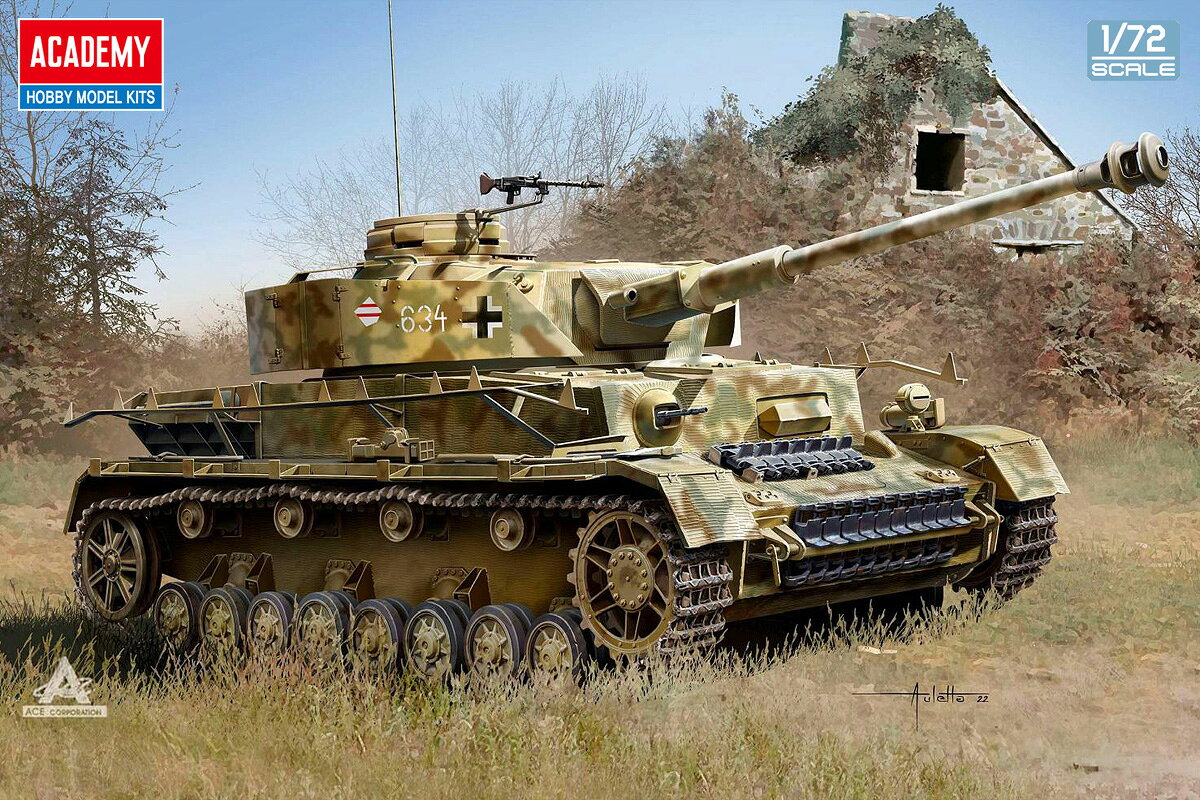 ・商品仕様：プラモデルキット
・材質：プラスチック他
・商品説明：4号戦車H型が1/72スケールで登場。
デカール4種付属。
旧ACEモデル金型です。

※本製品は輸入品のため発売時期が予告なく変更される場合がございますのでご了承ください。
※画像は試作品を組み立てて着色した製作例です。

・ホビー系商品についての諸注意
メーカー都合により発売の大幅な延期が発生する可能性がございます。
予約商品についてはメーカーから順次入荷次第の発送となります。メーカー公表の発売日とは異なる場合がございますのでご了承ください。【対象年齢】：