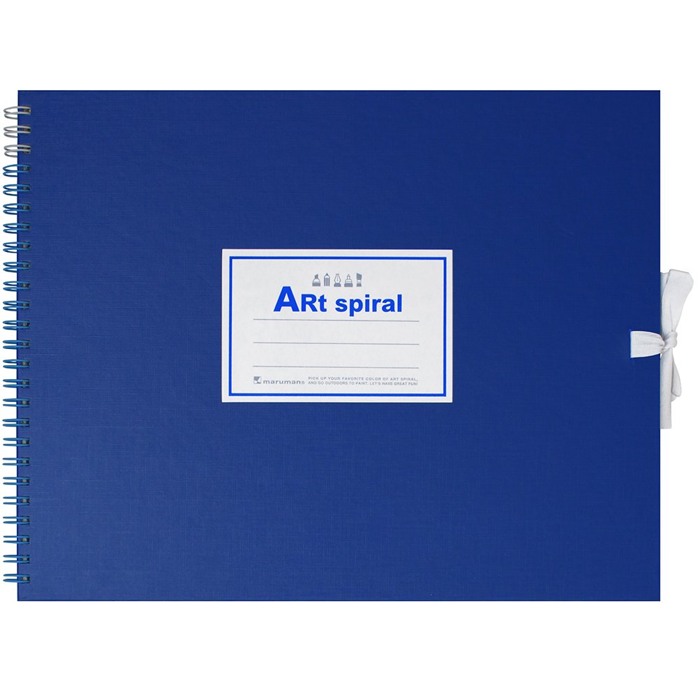 マルマン スケッチブック アートスパイラル F3 厚口画用紙 24枚 ブルー S313-02