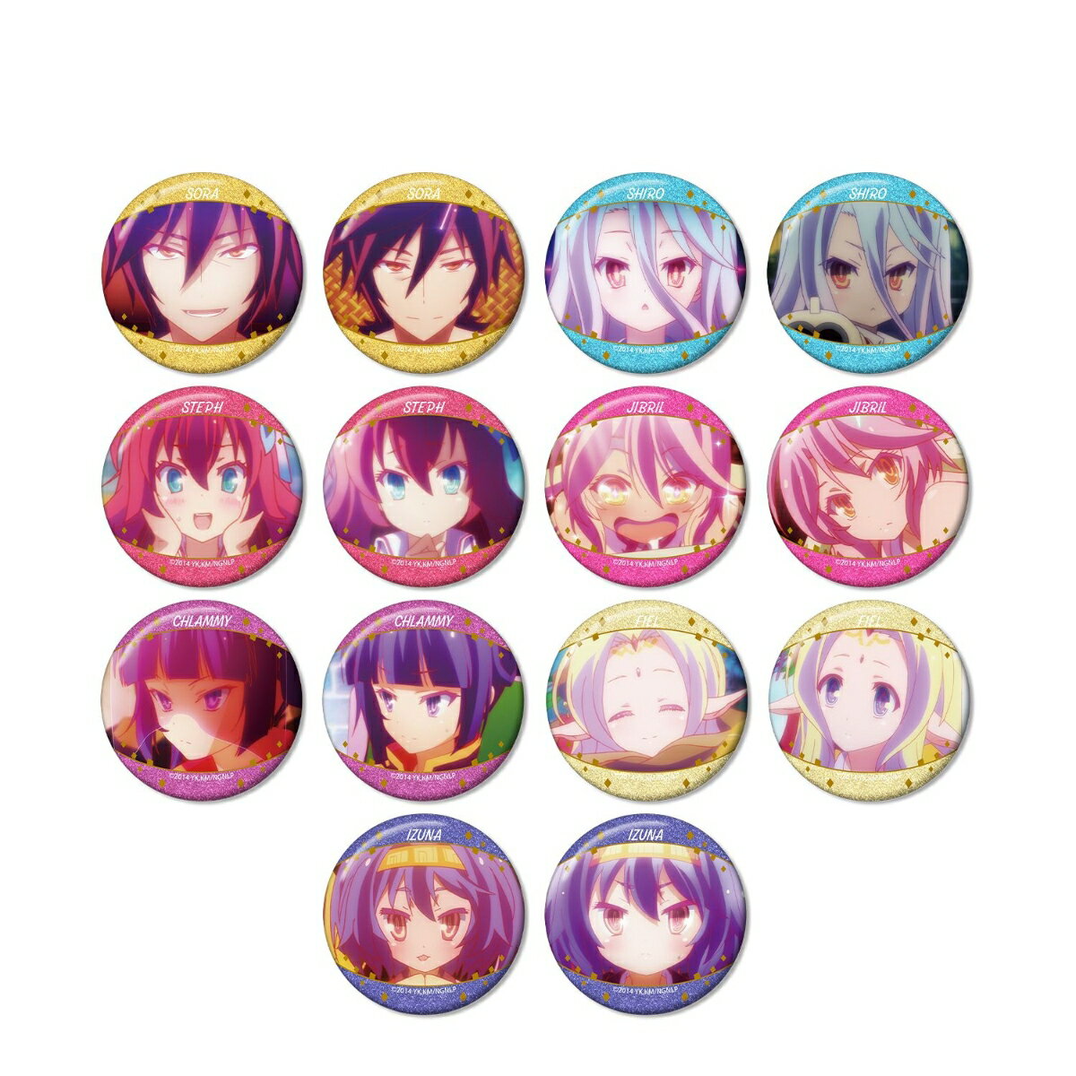 ノーゲーム・ノーライフトレーディング場面写グリッター缶バッジ(BOX＝14個)