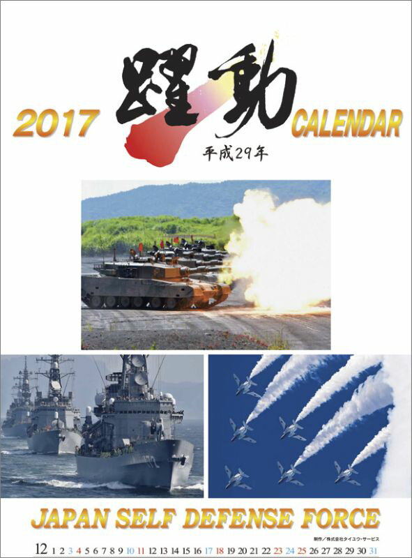 【壁掛】陸・海・空 自衛隊 躍動 2017年 カレンダー