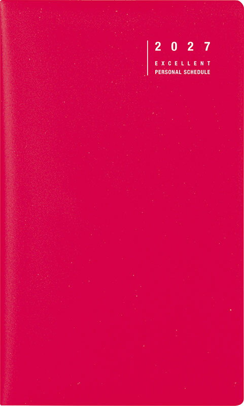 2027年　手帳　1月始まり　No.304　リベル インデックス 4　　[クラッシーレッド]高橋書店　手帳判　　マンスリー （リベル インデックス）