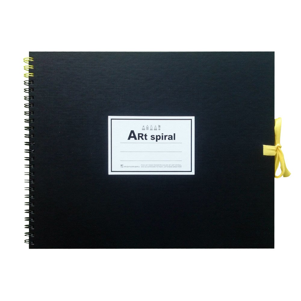 マルマン スケッチブック アートスパイラル F3 厚口画用紙 24枚 ブラック S313-05