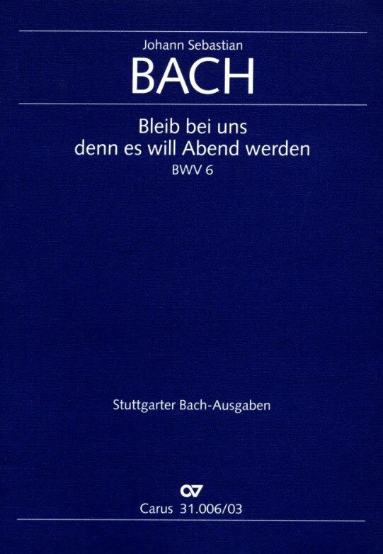 【輸入楽譜】バッハ, Johann Sebastian: カンタータ 第6番「われらのもとにとどまれ、はや夕べとなれば 」 BWV 6(独語・英語)/Kubik編: ヴォーカル・スコア