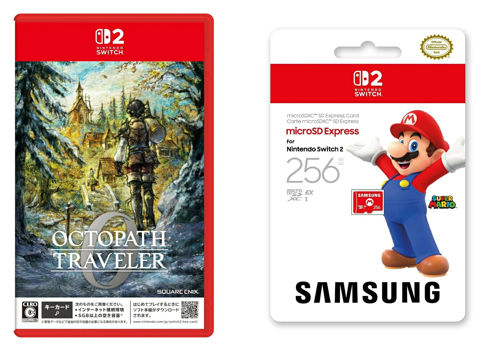 【セット商品】オクトパストラベラー0　switch2版+Samsung microSD Express Card 256GB for Nintendo Switch 2