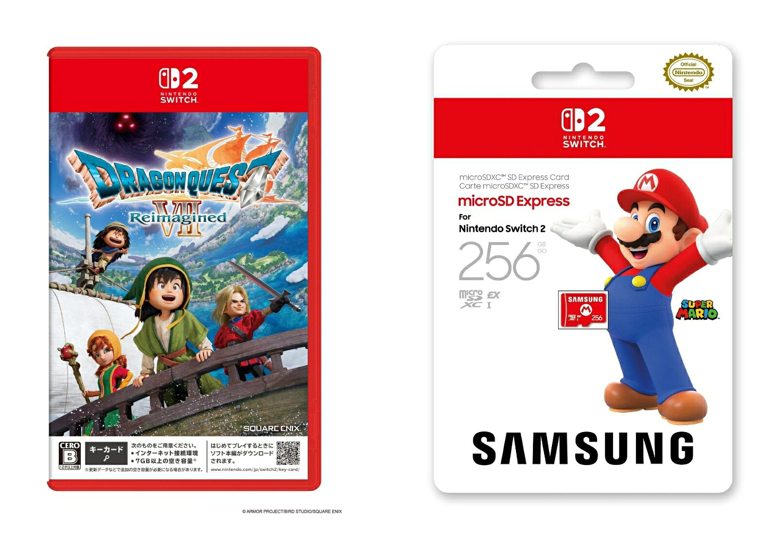 【セット商品】ドラゴンクエストVII Reimagined NintendoSwitch2版+Samsung microSD Express Card 256GB for Nintendo Switch 2