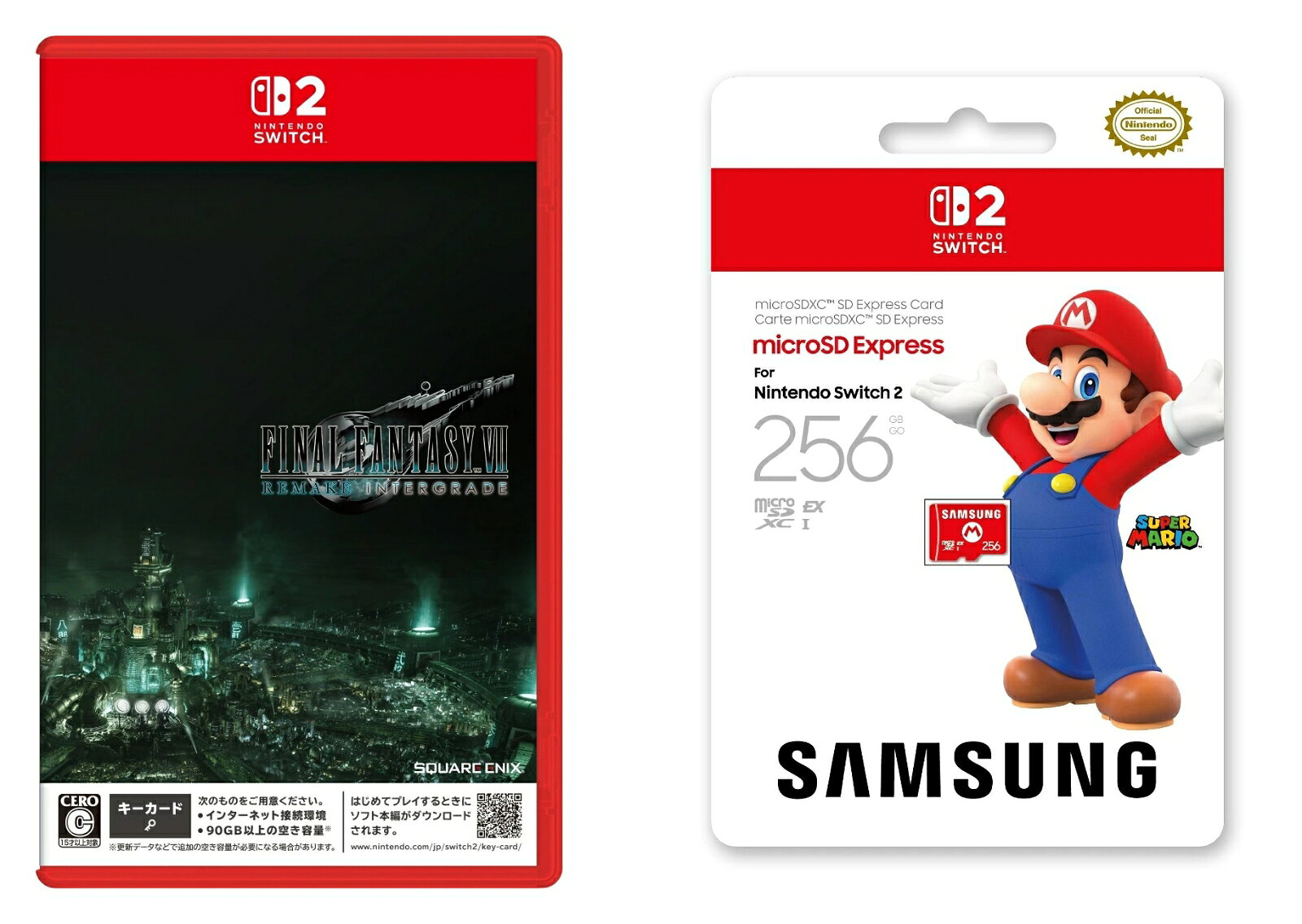 【セット商品】FINAL FANTASY VII REMAKE INTERGRADE+Samsung microSD Express Card 256GB for Nintendo Switch 2